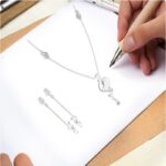 925 Silver Gold Plated Pendant Necklace Women Summer Collarbone Chain Light Luxury 520 Valentine's Day Gift-10