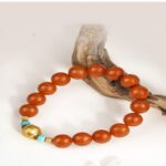 Sichuan material nanhong agate strings women's persimmon red Lunar New Year transit beads bracelet-7