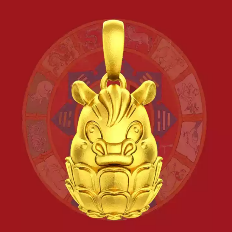 999 Gold Pendant Necklace Chinese Zodiac Dragon Men and Women's models for this birthday gift-10