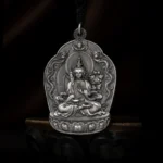 Zodiac Buddha Necklace 999 Pure Silver Pendant Men and Women Models of the Year of the Dragon Buddha Pendant Jewellery-11