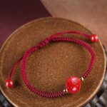 Cinnabar Red Rope Bracelet Men Women Lunar Year Dragon Hand String Beads Compilation Red Hand Rope Gift Jewellery-8