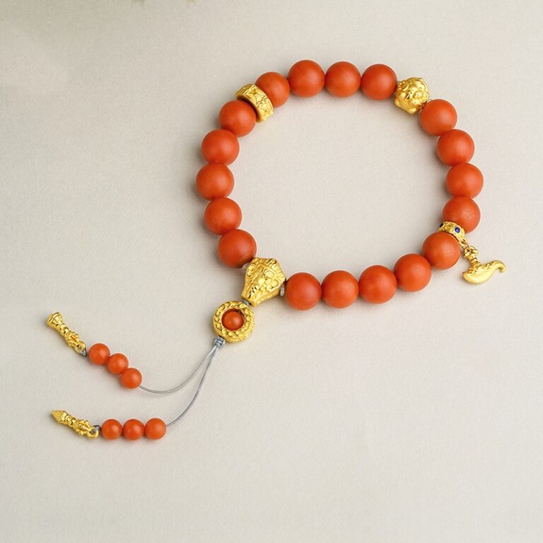 Baoshan Red Gold Hand-Held Rosary Buddha Beads Bracelet Female Bracelet-9