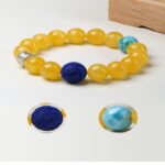 925 Silver Six Character Truth Weighing Beeswax String Three Eyes Dzi Bead Bracelet for Women-13