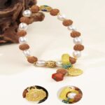 Vajra Bodhi Pearl Beeswax Multi Treasure String Women's Jadeite Jasper Transfer Beads Bracelet Beaded-10