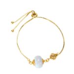 Blossom and Fortune Hetian Jade String Female Jadeite Carrying Beads Hand Rope S925 Silver Gold Plated Bracelet-13