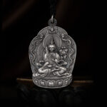 Zodiac Buddha Necklace 999 Pure Silver Pendant Men and Women Models of the Year of the Dragon Buddha Pendant Jewellery-13