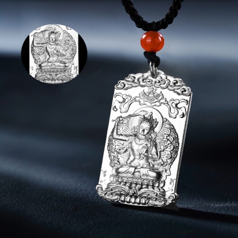 999 Pure Silver Buddha Pendant Necklace Men's This Year of the Dragon Year of Silver Jewellery This Life Buddha Necklace Female Models-13