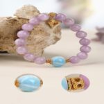 Amethyst Lithium Faixi Spinning Treasure String Haiyanite Women's Lunar New Year Transfer Beads Amethyst Peach Blossom Bracelet-7