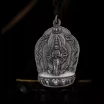 Zodiac Buddha Necklace 999 Pure Silver Pendant Men and Women Models of the Year of the Dragon Buddha Pendant Jewellery-14