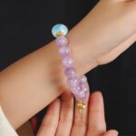 Amethyst Lithium Faixi Spinning Treasure String Haiyanite Women's Lunar New Year Transfer Beads Amethyst Peach Blossom Bracelet-8