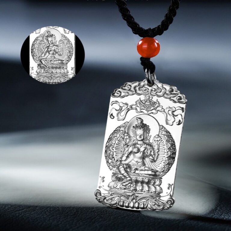 999 Pure Silver Buddha Pendant Necklace Men's This Year of the Dragon Year of Silver Jewellery This Life Buddha Necklace Female Models-15