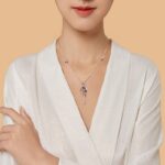 925 Silver Gold Plated Pendant Necklace Women Summer Collarbone Chain Light Luxury 520 Valentine's Day Gift-14