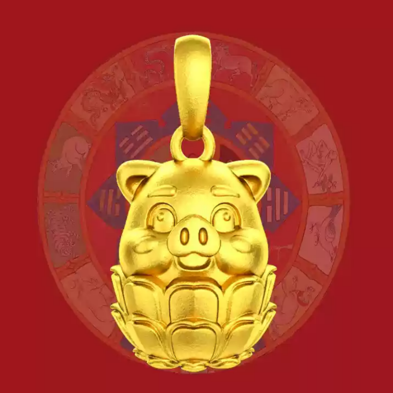 999 Gold Pendant Necklace Chinese Zodiac Dragon Men and Women's models for this birthday gift-15