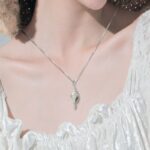 Silver Gold-Plated Conch Hanging Transit Beads Pendant Female 999 Silver Female Single Pendant Necklace Couple Accessories Pendant-15