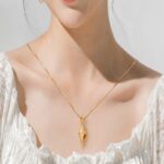 Silver Gold-Plated Conch Hanging Transit Beads Pendant Female 999 Silver Female Single Pendant Necklace Couple Accessories Pendant-16