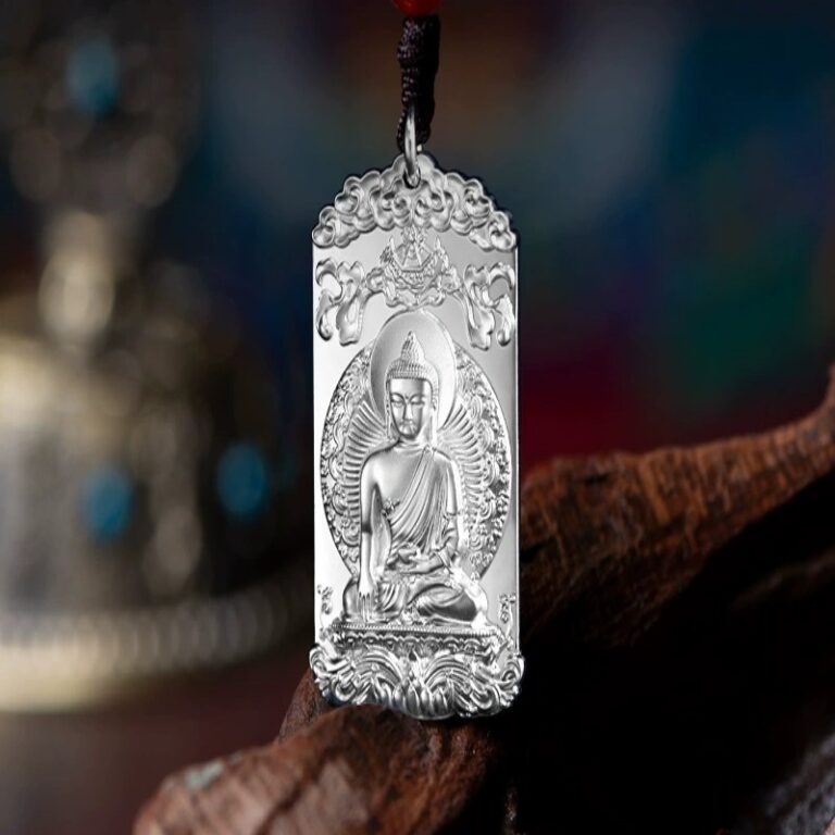 999 Pure Silver Buddha Pendant Necklace Men's This Year of the Dragon Year of Silver Jewellery This Life Buddha Necklace Female Models-19