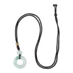 Jadeite peace button pendant men's jade lanyard necklace women's models of glutinous seed jade buckle jade pendant small pendant-1