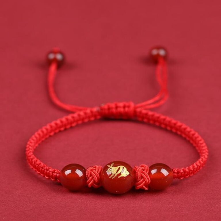 Year of the Dragon Red Rope Bracelet Men and Women Dragon Lunar New Year Hand-Woven Rope Rabbit Ox Horse Sheep Dog Amulet Hand Rope-2