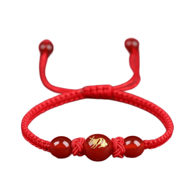 Year of the Dragon Red Rope Bracelet Men and Women Dragon Lunar New Year Hand-Woven Rope Rabbit Ox Horse Sheep Dog Amulet Hand Rope