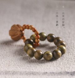 Green Sandalwood Lotus Seed Rosette Play String Women's Buddha Beads Disc Play Pieces Rosary Male-1