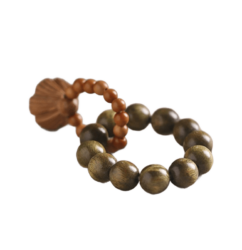 Green Sandalwood Lotus Seed Rosette Play String Women's Buddha Beads Disc Play Pieces Rosary Male