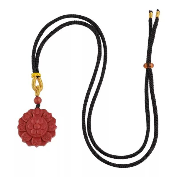 Cinnabar pendant auspicious eight treasures zodiac simple Tibetan men and women models red necklace pendant