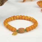 Beeswax Old Sandalwood Single Loop String Women's Amber Bead Bracelet Jewellery Hand Jewellery-1