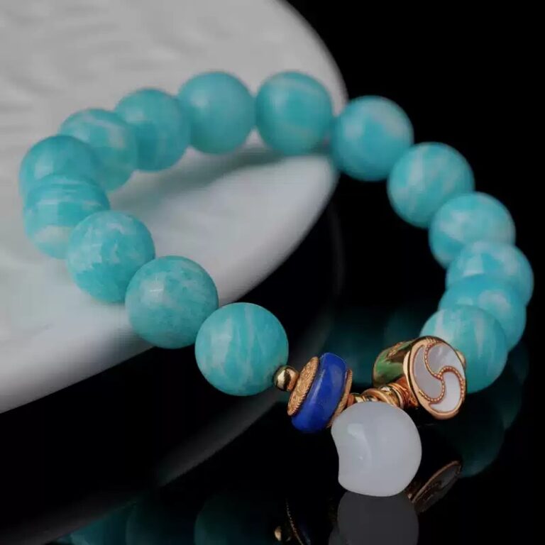 Tianhe Stone Xi Xuanbao Strings White Jade Pendant Lapis Lazuli Transfer Beads Accessories Men and Women Bracelets-1