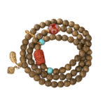 Incense Wood Three-Eyed Dzi Bead Multi-Loop Strings Literature Play Disc Playing Rosary Hand-Held Men's Bracelet Premium Feeling