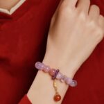 Nine Purple Away from Fire String Transit Beads Female Amethyst Duo Bao Genuine Male Dragon Year of Life Bracelet-2