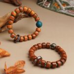 Beef Bone Skewers Dzi Beads Tibetan Fragrance Ash Buddha Beads Rosary Agate Running Ring Men's Bracelet-3