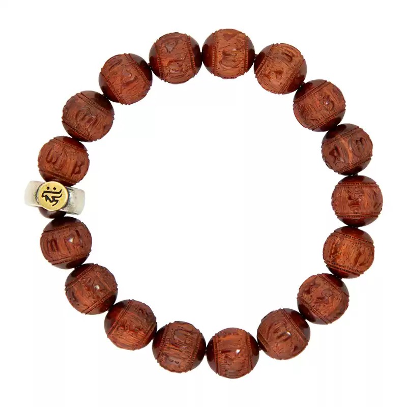 Sandalwood Six Character Truth String Buddha Beads Men's and Women's Lunar New Year Dragon Bracelet