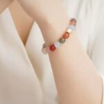 Agate Strings Women's Candy Colour Colour Jade Beads Beaded Chalcedony Bracelet Senior Sense Girls-2