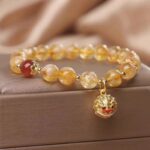 Tyrannosaurus Gold Swallowing Beast Strings Women's Literature Play Many Treasures Pixi Citrine Bracelet-2