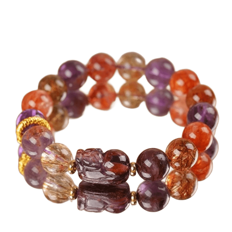 Nine Purple Fire Tenglong Bracelet Golden Dragon Tengfei Shunti Toukui Pixi Brave Amethyst Purple Ghost