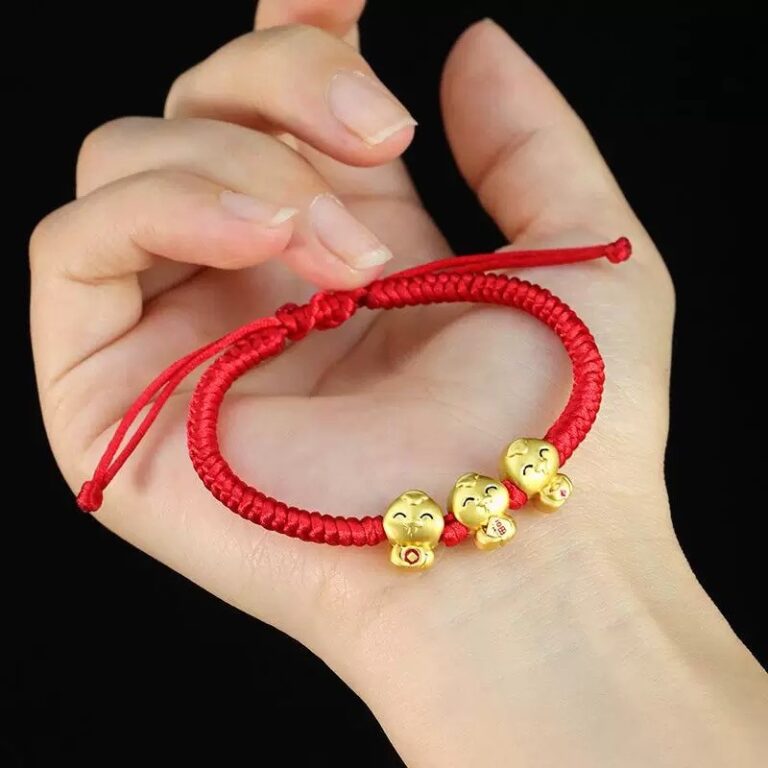 Year of the Snake Lunar New Year Yuan Bao Fu Snake Hand-Woven Couple Red Rope Bracelet Female Fortune and Peace Bracelet-4