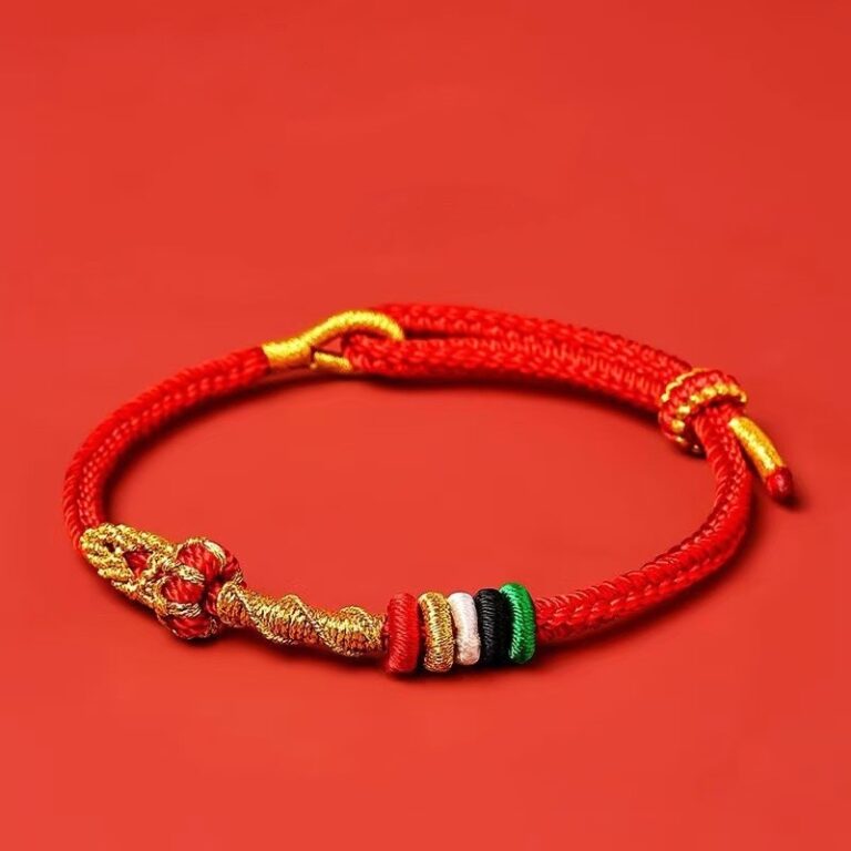 Lunar New Year Red Rope Bracelet Snake Tiger Monkey Tai Sui Hand Rope Hand Woven Rope Amulet Gift 2025-9