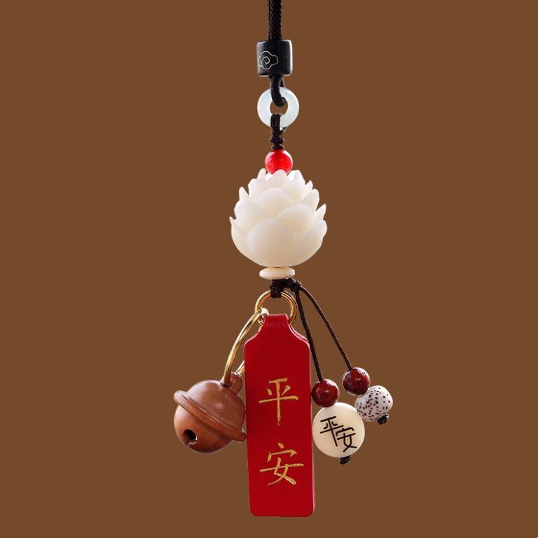 Car Pendant Car Pendant Bodhi Root Lotus Rear View Mirror Pendant Men and Women Hanging Ornaments Pendant-2