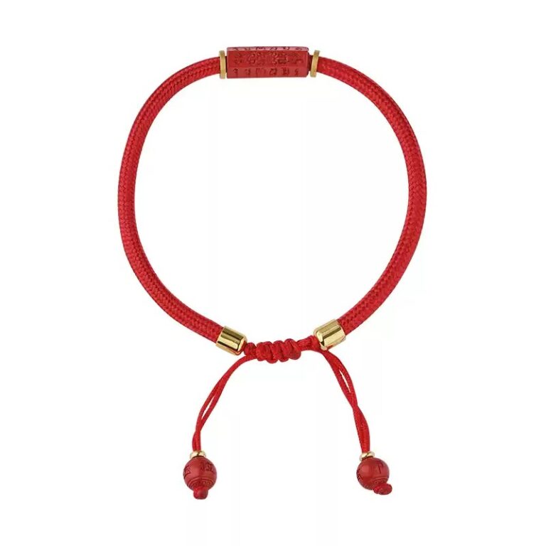 Cinnabar string six words of truth bracelet women's Lunar New Year dragon transit beads zodiac couple red rope