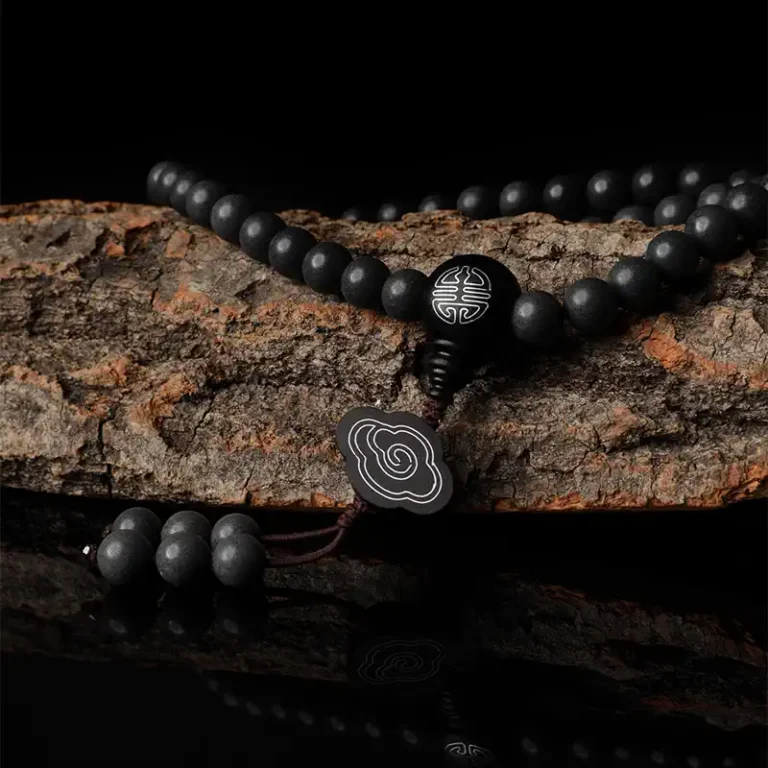 Nine-eyed dzi bead incense grey Buddha bead strings 108pcs men's handheld rosary beads literature play string beads bracelet female-3