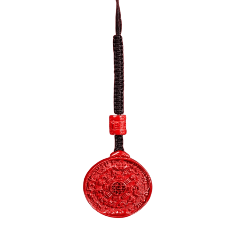 Imperial Cinnabar Nine Palace Bagua Plaque Pendant Lunar New Year Car Pendant Mobile Phone Bag Charms