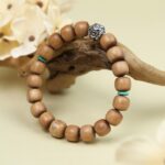 Old Mountain Sandalwood Green Pine Single Circle Buddha Bead Strings for Men and Women Models of Cultural Play Disc Playing Bead Strings Bracelets-2