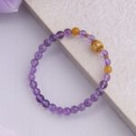 Amethyst Golden Jade String 925 Silver Bracelet Single Circle Niche Female Models to Send Girlfriend Birthday Gift-1