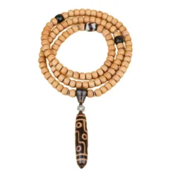 The old mountain sandalwood nine eyes dzi 108 beads strings of glazed barrel beads disc play wooden literature play beads