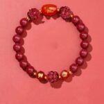 High Content of Cinnabar String Transfer Beads Year of The Dragon Bracelet Natal Year Amulet Transformation Bracelet-12