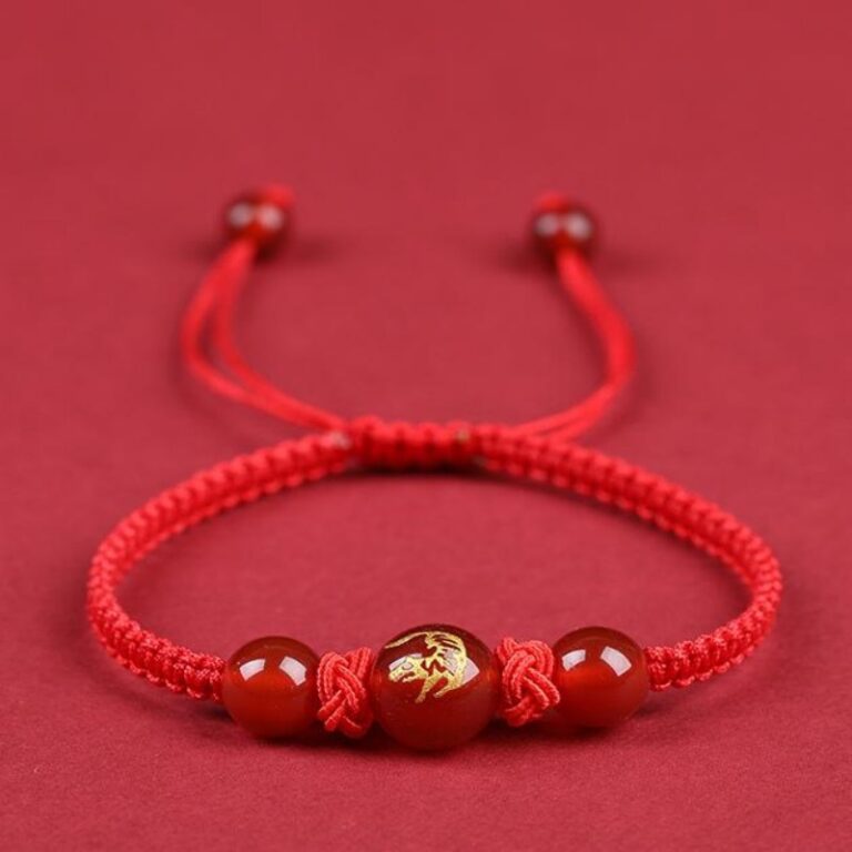 Year of the Dragon Red Rope Bracelet Men and Women Dragon Lunar New Year Hand-Woven Rope Rabbit Ox Horse Sheep Dog Amulet Hand Rope-4