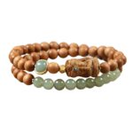 New Chinese double circle Hetian jade strings milk incense national style sandalwood old mountain sandalwood bead bracelet