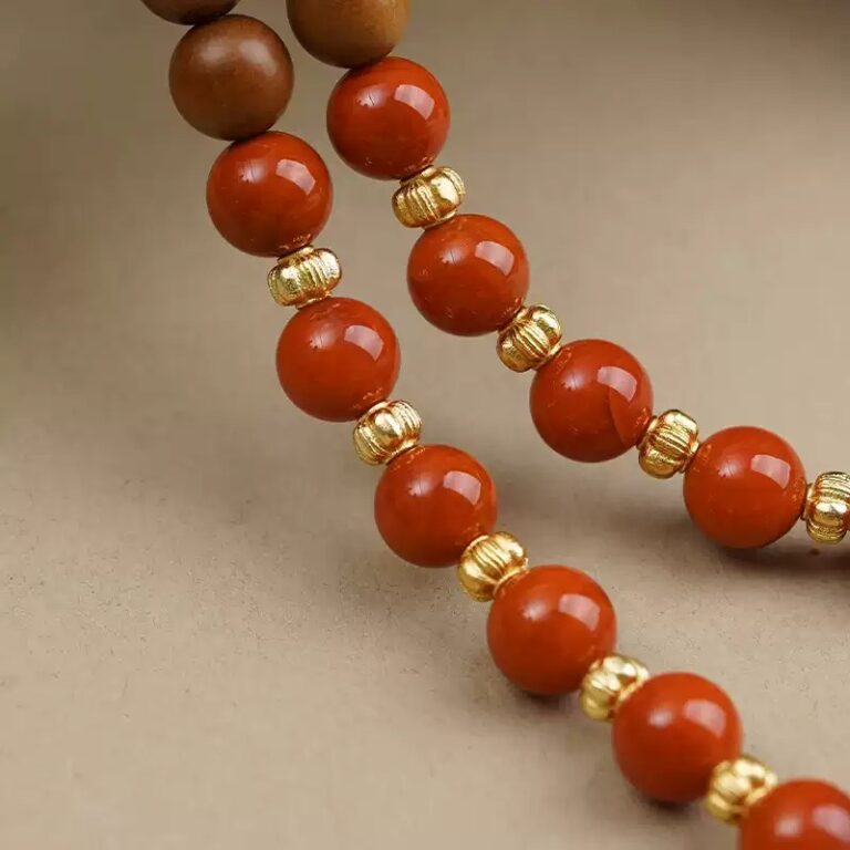 Old sandalwood three-eyed dzi pendant agate transfer beads Buddha beads for men and women to play with the bracelet to send mother-3