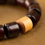 Six Character Truth Rosewood Round Beads Barrel Beads Aromatic Grey Buddha Beads Men's Strings-4