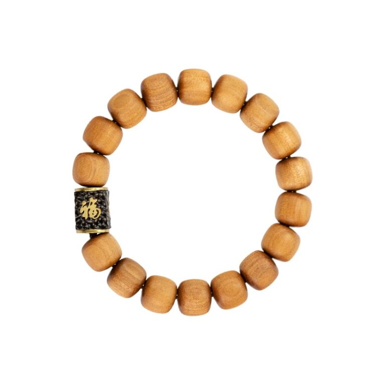 Old Sandalwood Barrel Bead Strings Literature Play Bracelet Men and Women Wooden Buddha Beads Rosary Bracelet